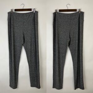 J. JILL women’s smooth fit slim leg heathered black leggings pants L